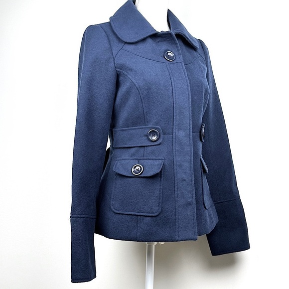 Navy Blue Peacoat Jacket Women’s SZ Small Jack by BB Dakota - Picture 2 of 7
